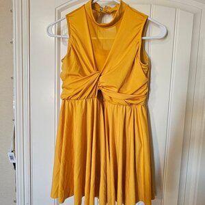 Mustard yellow dance costume